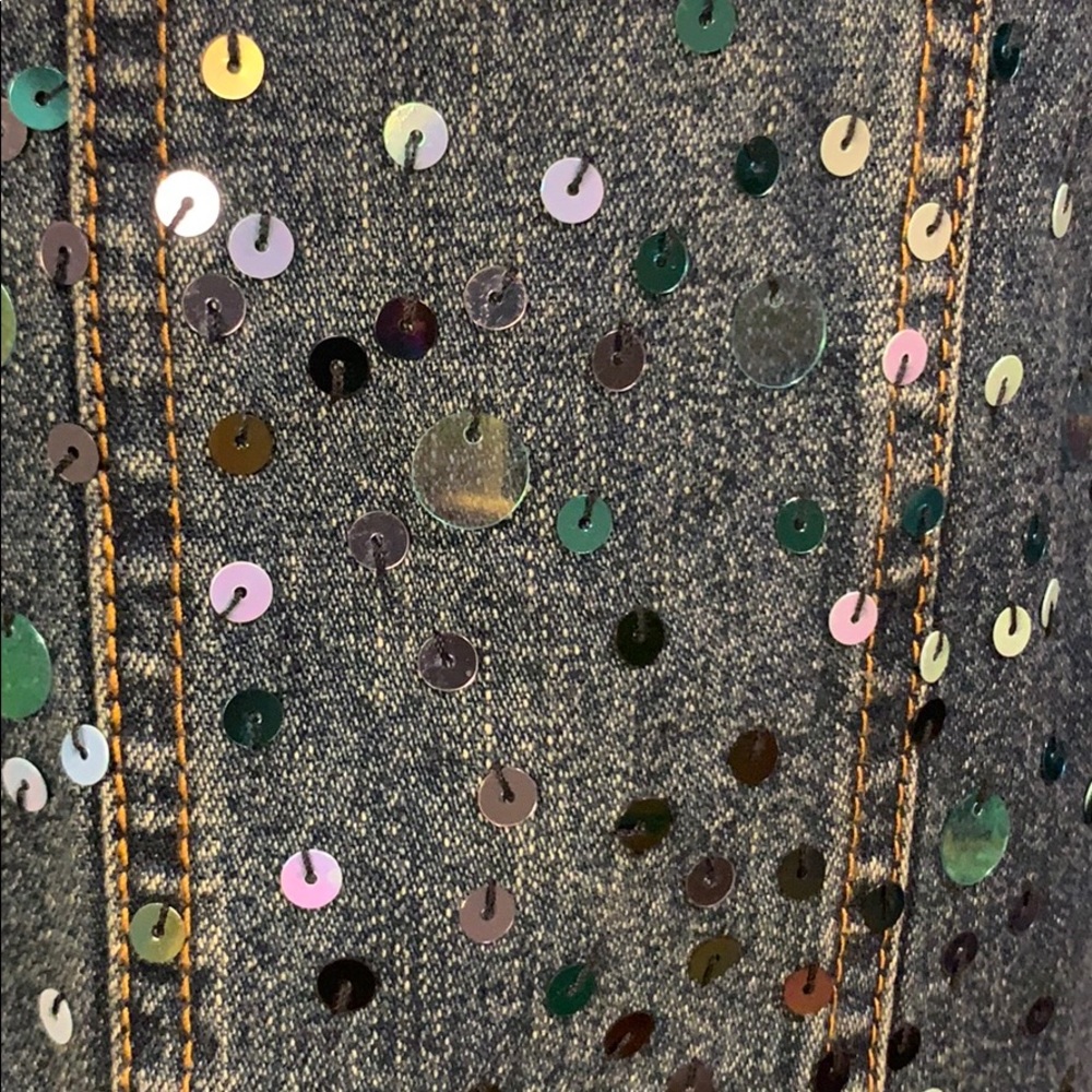NWT Embellished & beaded plus-size jean jacket - Picture 7 of 10